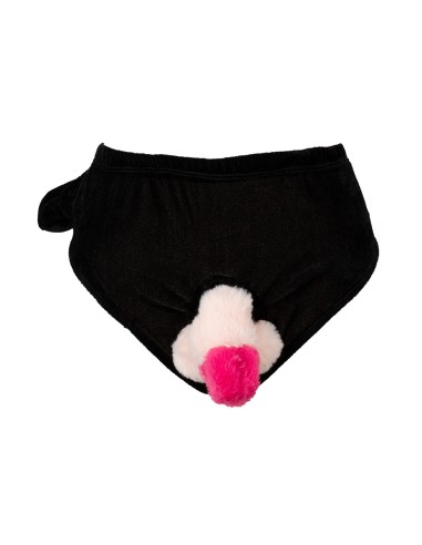 Slip avec pénis en peluche mobile